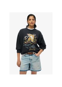 Superdry Sweatshirt &raquo;SUIKA EMBROIDERED LOOSE CREW&laquo; schwarz, Gr&ouml;&szlig;e XL