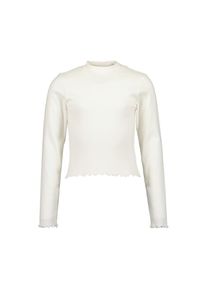 Blue Seven Langarmshirt mit schmalem Stehkragen und tollen Wellenkanten wei&szlig;, Gr&ouml;&szlig;e 164