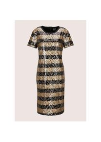 Madeleine Mode MADELEINE Cocktailkleid &raquo;Paillettenkleid Elegantes Shirtkleid im Streifen-Look&laquo; schwarz, Gr&ouml;&szlig;e 48