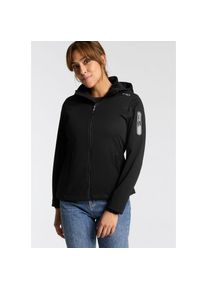 CMP Softshelljacke 1 Stk. tlg. mit Kapuze Atmungsaktiv & Windabweisend & Wasserabweisend & Leichtes Material schwarz, Gr&ouml;&szlig;e 38