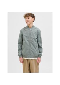 Jack & Jones Jack & Jones Junior Bomberjacke &raquo;JJERUSH windabweisend und pflegeleicht&laquo; ohne Kapuze unifarben, modisch, regular fit, Web, Stehkragen gr&uuml;n, Gr&ouml;&szlig;e 176