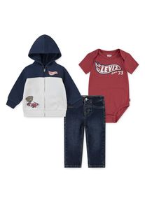 Levi's Kids Shirt, Hose & J&auml;ckchen &raquo;Bestehend aus Body, Jeans und Kapuzen-Sweatjacke&laquo; Set, 3 Stk.