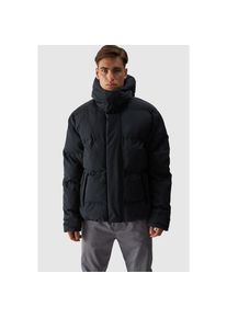 4F Steppjacke mit Kapuze schwarz, Gr&ouml;&szlig;e XL