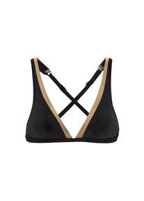 Lascana Triangel-Bikini-Top &raquo;Elodie&laquo; mit trendigem Materialeinsatz goldfarben, Gr&ouml;&szlig;e 42