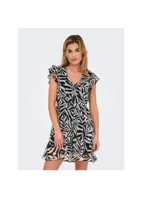 Only Midikleid &raquo;ONLASTA LIFE S/S PEEKABOO DRESS WVN&laquo; Sommerkleid schwarz, Gr&ouml;&szlig;e L