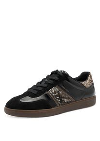 Tamaris Sneaker , Freizeitschuh, Halbschuh, Schn&uuml;rer mit gepolstertem Schaftrand schwarz, Gr&ouml;&szlig;e 37