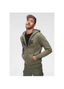 Alpha Industries Kapuzensweatjacke &raquo;BASIC ZIP HOODY&laquo; Baumwollmischung, regular fit gr&uuml;n, Gr&ouml;&szlig;e 3XL