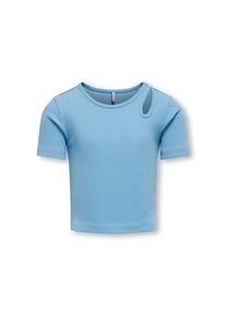 KIDS Only Kurzarmshirt &raquo;KOGNESSA S/S CUT OUT TOP BOX JRS NOOS&laquo; mit tollem cut-out an der linken Schulter blau, Gr&ouml;&szlig;e 146/152
