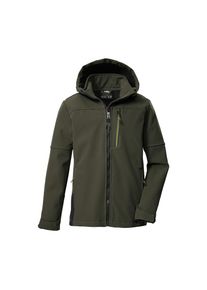 Killtec Softshelljacke &raquo;KOW 226 BYS SFTSHLL JCKT&laquo; Wind- und wasserabweisende Kinder-Softshelljacke, Fleece, Reflektoren gr&uuml;n, Gr&ouml;&szlig;e 164