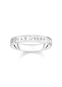 Thomas Sabo Fingerring &raquo;mit wei&szlig;en Steinen, TR2253-051-14-52, 54, 56, 58&laquo; mit Zirkonia (synth.) silberfarben, Gr&ouml;&szlig;e 52