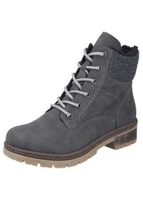 Rieker Winterstiefelette , Schn&uuml;rboots, Stiefelette, Blockabsatz, mit Innen-Rei&szlig;verschluss grau, Gr&ouml;&szlig;e 42