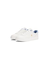 Tommy Hilfiger Plateausneaker &raquo;ESSENTIAL ELEVATED COURT SNEAKER&laquo; , Freizeitschuh, Halbschuh, Schn&uuml;rer mit Ziern&auml;hten und Kontrastbesatz blau, Gr&ouml;&szlig;e 35
