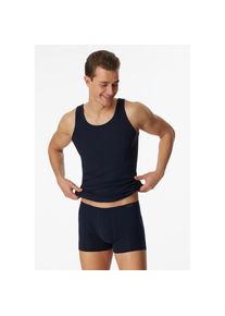Schiesser Unterhemd &raquo;Essentials&laquo; 2er-Pack, mit langem R&uuml;ckenteil blau, Gr&ouml;&szlig;e 6