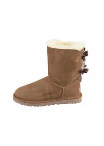 UGG Australia UGG Schlupfboots &raquo;Bailey Bow 2&laquo; mit Satinschleifen hinten am Schaft braun, Gr&ouml;&szlig;e 5 (36)