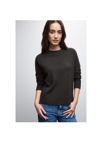 Street One Rundhalspullover mit Rippb&uuml;ndchen