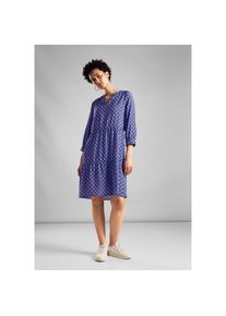 Street One Sommerkleid Ohne Taschen mit All-Over Print blau, Gr&ouml;&szlig;e 34