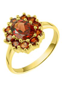 Firetti Silberring &raquo;Schmuck Geschenk Silber 925 Fingerring Damenring Entourage Blume&laquo; mit Granat bunt, Gr&ouml;&szlig;e 54