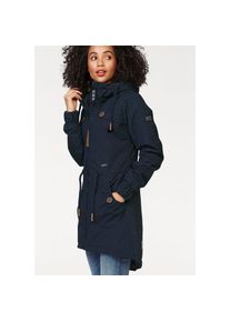 alife and kickin Alife & Kickin Outdoorjacke &raquo;CHARLOTTEAKB&laquo; mit Kapuze gef&uuml;tterter Parka, Kapuzenjacke durch Bindeband tailliert blau, Gr&ouml;&szlig;e L (40)