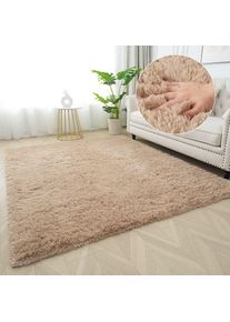 my home Hochflor-Teppich &raquo;Leava, besonders weich und kuschelig, leichter Glanz&laquo; rechteckig 37 mm H&ouml;he uni, Mikrofaser Teppiche, Pl&uuml;sch, Wohnzimmer, 