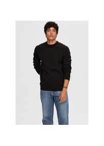 Selected Rundhalspullover &raquo;SLHDANE LS KNIT STRUCTURE CREW NECK NOOS&laquo; schwarz, Gr&ouml;&szlig;e XL