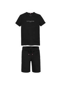 Tommy Hilfiger T-Shirt & Shorts &raquo;ESSENTIAL SET&laquo; Set, 2er, 2 Stk. mit Logoschriftzug schwarz, Gr&ouml;&szlig;e 74