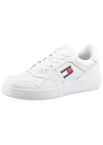 Tommy Jeans Sneaker &raquo;TJM RETRO BASKET ESS&laquo; , Freizeitschuh, Halbschuh, Schn&uuml;rschuh mit Schaftrandpolsterung wei&szlig;, Gr&ouml;&szlig;e 43