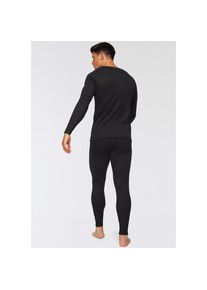 Polarino Thermounterhemd Set, mit Thermounterhose, "Skiw&auml;sche-Set", Skiunterw&auml;sche schwarz, Gr&ouml;&szlig;e S (44/46)
