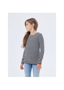 name it Langarmshirt &raquo;NKFSURAJA XSL LS TOP NOOS&laquo; toller Ringel-Look in gerippter Qualit&auml;t schwarz, Gr&ouml;&szlig;e 122 (128)