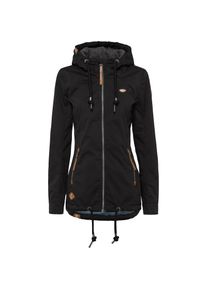 Ragwear Funktionsjacke &raquo;ZUZKA&laquo; mit Kapuze stylische &Uuml;bergangs-Outdoor-Jacke Water repellent coating schwarz, Gr&ouml;&szlig;e XL