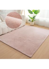 Bruno Banani Fellteppich &raquo;Rabbit 2, Kunstfell Teppich, Modern&laquo; rechteckig 25 mm H&ouml;he Kaninchenfell-Haptik, sehr weich, Wohnzimmer, Schlafzimmer, 