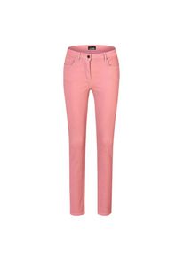 GOLDNER Regular-fit-Jeans &raquo;Lange Freizeithose BELLA mit Formbund&laquo; rosa, Gr&ouml;&szlig;e 52