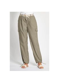 Zhrill Stoffhose &raquo;ZHULLA&laquo; Sommerhose mit Kordelzug + Schriftzug am Bund gr&uuml;n, Gr&ouml;&szlig;e 31