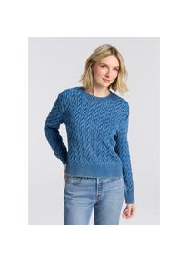 Levi's Levi's Rundhalspullover &raquo;BOYFRIEND CREW PU&laquo; Mit Zopfmuster blau, Gr&ouml;&szlig;e L (40)