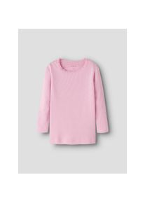 name it Langarmshirt &raquo;NMFKAB LS TOP NOOS&laquo; in Feinripp und mit s&uuml;&szlig;er Spitzenkante am Ausschnitt