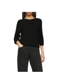 QS Rundhalspullover in Strick-Optik schwarz, Gr&ouml;&szlig;e L