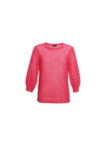 GOLDNER Rundhalspullover &raquo;Femininer Pullover in Netzoptik mit Pailletten&laquo; rosa, Gr&ouml;&szlig;e 50