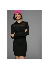 Melrose Strickkleid Ohne Brusttasche Ohne Brusttaschen Ohne Tasche Ohne Taschen ohne Ges&auml;&szlig;tasche ohne Ges&auml;&szlig;taschen Mini-L&auml;nge, mit Spitzeneinsatz und 