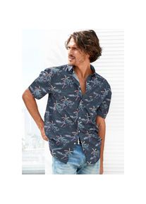 Beach Time Beachtime Hawaiihemd &raquo;Regular fit&laquo;, Kurzarm, Freizeithemd mit Palmenprint, reine Baumwolle blau, Gr&ouml;&szlig;e S (37/38)