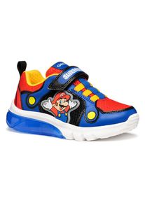 Geox Sneaker &raquo;J CIBERDRON BOY Blinkschuh&laquo; Retro Sneaker, Blinkschuh mit Super Mario Motiv blau, Gr&ouml;&szlig;e 34