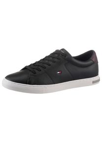 Tommy Hilfiger Sneaker &raquo;ESSENTIAL LEATHER DETAIL VUL&laquo; , Freizeitschuh, Halbschuh, Schn&uuml;rschuh mit gepolstertem Schaftrand schwarz, Gr&ouml;&szlig;e 40