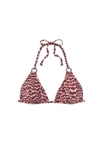 Lascana Triangel-Bikini-Top &raquo;Holly&laquo; mit goldfarbenen Zierringen rot, Gr&ouml;&szlig;e 36