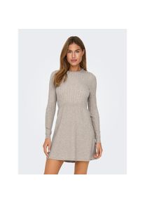 Only Strickkleid &raquo;ONLFIA LS CABLE DRESS KNT&laquo; tailliert und mit dezentem Zopfstrickmuster im Oberteil beige, Gr&ouml;&szlig;e L