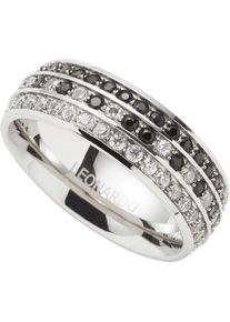Leonardo Fingerring &raquo;Ring Atura&laquo; mit Zirkonia (synth.) schwarz-wei&szlig;, Gr&ouml;&szlig;e 20