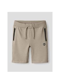 name it Sweatshorts &raquo;NKMVIMO SWE SHORTS BRU NOOS&laquo; Baumwollmischung, Umschlagsaum, Rei&szlig;verschlusstaschen beige, Gr&ouml;&szlig;e 152
