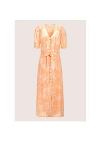 Madeleine Mode MADELEINE Midikleid &raquo;Kleid Durchgekn&ouml;pftes Sommerkleid mit floralem Print&laquo; wei&szlig;, Gr&ouml;&szlig;e 34