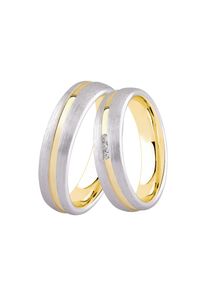 DOOSTI Trauring &raquo;Schmuck Geschenk Silber 925 Trauring Ehering Partnerring LIEBE&laquo; wahlweise mit oder ohne Zirkonia goldfarben, Gr&ouml;&szlig;e 54