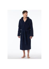 Schiesser Herrenbademantel &raquo;Essentials&laquo; in weicher, behaglicher Frottee-Qualit&auml;t blau, Gr&ouml;&szlig;e XL