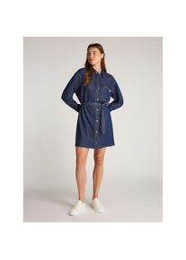 Calvin Klein Jeans Jeanskleid &raquo;BELTED TENCEL DENIM SHIRT DRESS&laquo; Brusttasche mit Logostickerei schwarz, Gr&ouml;&szlig;e XS (34)