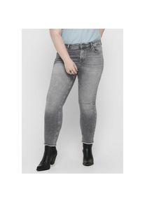 Only CARMAKOMA Skinny-fit-Jeans &raquo;CARWILLY REG SK ANK JNS&laquo; in washed-out Optik grau, Gr&ouml;&szlig;e 48
