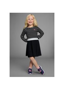 Kangaroos Jerseykleid &raquo;Ringelkleid f&uuml;r kleine M&auml;dchen&laquo; Glitzer-Ringel, festliche Anl&auml;sse, kniefrei, modischer Stil schwarz, Gr&ouml;&szlig;e 116/122
